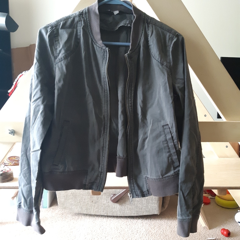 Gray crop jacket - Picture 2 of 2